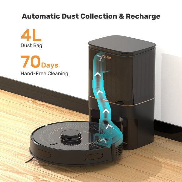 Verefa L11 Pro Self-Emptying Robot Vacuum 2700Pa, LIDAR Navigation Robot Vacuum - Picture 5 of 16
